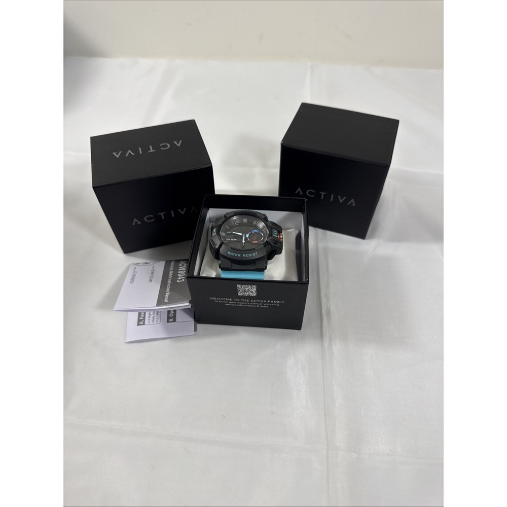 Activa Vord X Invicta Digital Men's Watch 49mm Light Blue ACW8043-007 New
